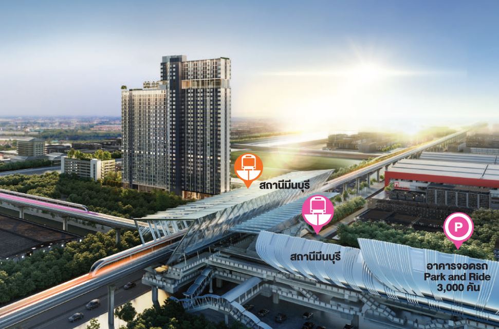 For SaleCondoMin Buri, Romklao : Condo for Sale Condo for sale 𝗧𝗛𝗘 𝗢𝗥𝗜𝗚𝗜𝗡 𝗥𝗔𝗠 𝟮𝟬𝟵 𝗜𝗡𝗧𝗘𝗥𝗖𝗛𝗔𝗡𝗚𝗘 Special unit has one room 5 4 sq m