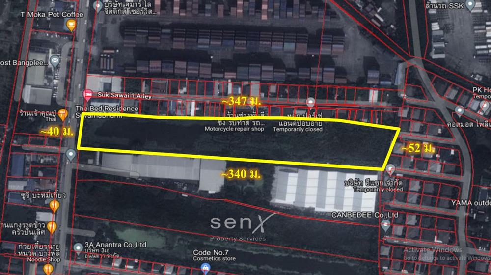 For SaleLandBangna, Bearing, Lasalle : Land for sale next to Soi Sukhapiban 6 Road.