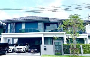 For SaleHouseChaengwatana, Muangthong : Single house for sale, corner house, size 97 sq m, Saransiri, Chaiyaphruek - Chaengwattana, Pak Kret, Nonthaburi.