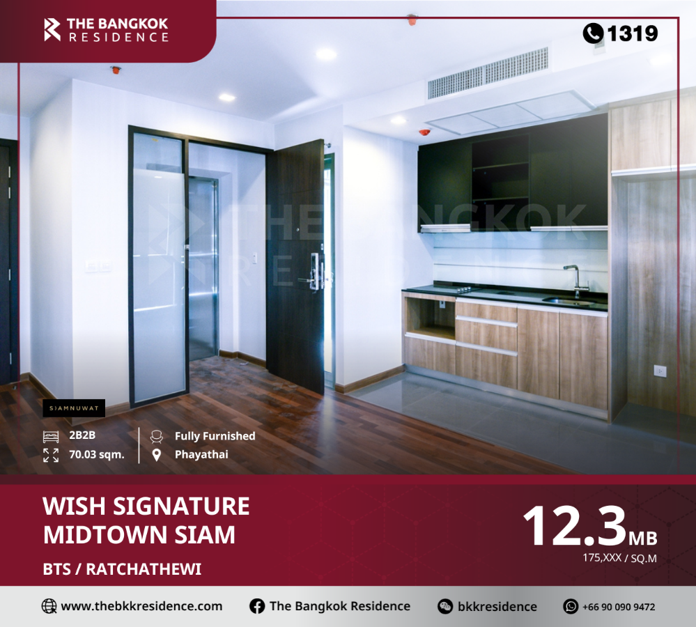 For SaleCondoRatchathewi,Phayathai : Wish Signature at Midtown Siam, prime location condo. Next to Siam Paragon ,near BTS Ratchathewi station