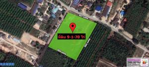 For SaleLandRayong : Land for sale corner plot ban khai, rayong 9-1-70 rai 15 mb. next to WHA  Industrial Estate Rayong