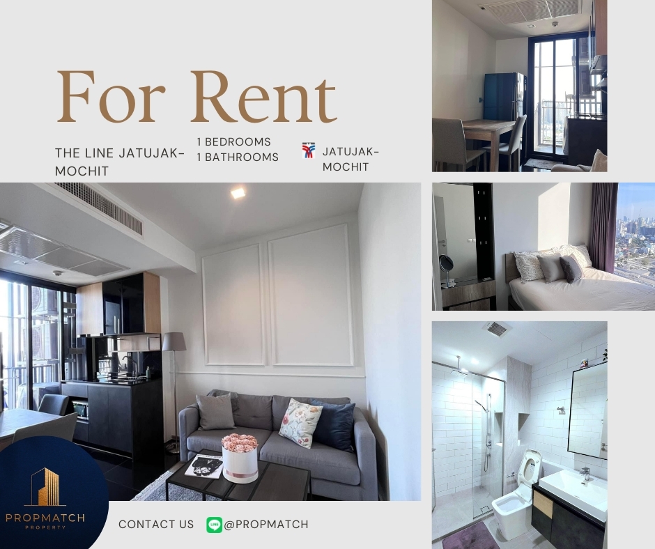 ให้เช่าคอนโดสะพานควาย จตุจักร : 🏙️ BEST DEAL FOR RENT | THE LINE Jatujak - Mochit 1 Bedroom 1 Bathroom 27 sqm. - ฿15,000/month Tel. 0909426442 K.Film