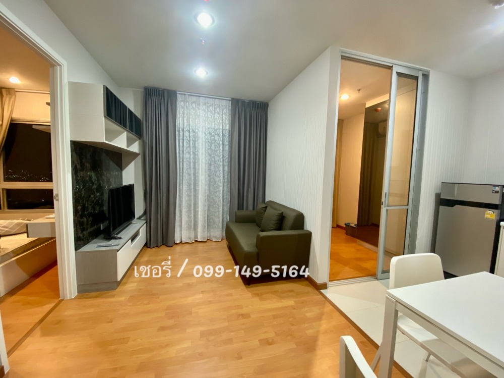 For RentCondoSamut Prakan,Samrong : LV092 Condo for rent, The President Sukhumvit-Samut Prakan, large room (One Bed Plus), with furniture, electrical appliances, no building blocking, good wind, next to Robinson Department Store, BTS Phraeksa, Black Market / Call 099-149-5164