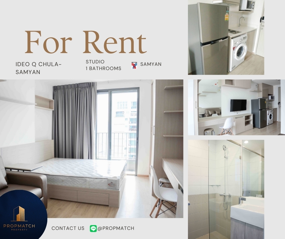 ให้เช่าคอนโดสยาม จุฬา สามย่าน : 🏙️ BEST DEAL FOR RENT | Ideo Q Chula-Samyan Studio 1 Bathroom 24 sqm. - ฿18,000/month Tel. 0909426442 K.Film