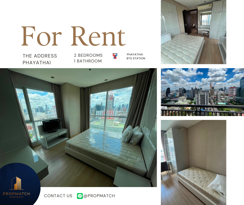 ให้เช่าคอนโดราชเทวี พญาไท : 🏙️ BEST DEAL FOR RENT | The Address Phayathai  2 Bedrooms 1 Bathroom 61 sqm. - 28,000 ฿ Tel. 0909426442 K.Film