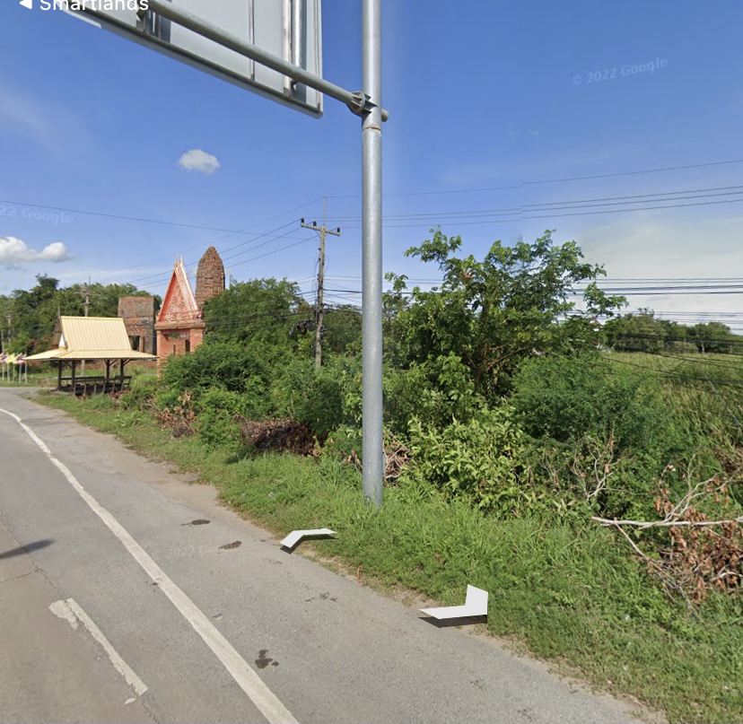 For SaleLandAyutthaya : Cheap land for sale, good location, 1 rai, next to Wat Chet, next to main road 3263, secondary road 347, Ban Pom Subdistrict, Ayutthaya District, Ayutthaya Province.