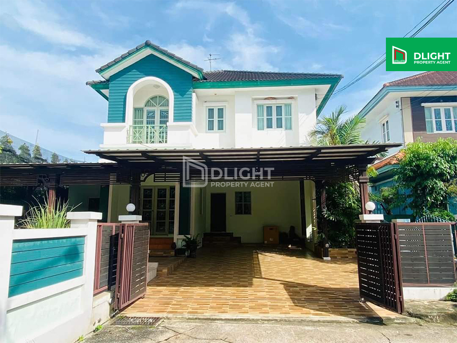 For SaleHouseMin Buri, Romklao : 2-story detached house, Wararom Village, 79 sq m, 280 sq m, 3 bedrooms, 3 bathrooms, price 6.95 million baht, decorated, ready to move in.