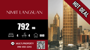 For SaleCondoWitthayu, Chidlom, Langsuan, Ploenchit : 🔥🔥 HOT 🔥🔥 Extra large PENTHOUSE, 7 bedrooms, NIMIT LANGSUAN 660 sq.m., beautiful location, good price, stock for sale in every project throughout Bangkok. 📲 LINE : multi.property / TEL : 096-692-2245