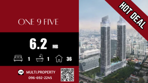 For SaleCondoRama9, Petchburi, RCA : 🔥🔥 HOT 🔥🔥 Great price!!! ONE 9 FIVE 36 sq.m., beautiful position, good price, stock for sale in every project throughout Bangkok. 📲 LINE : multi.property / TEL : 096-692-2245