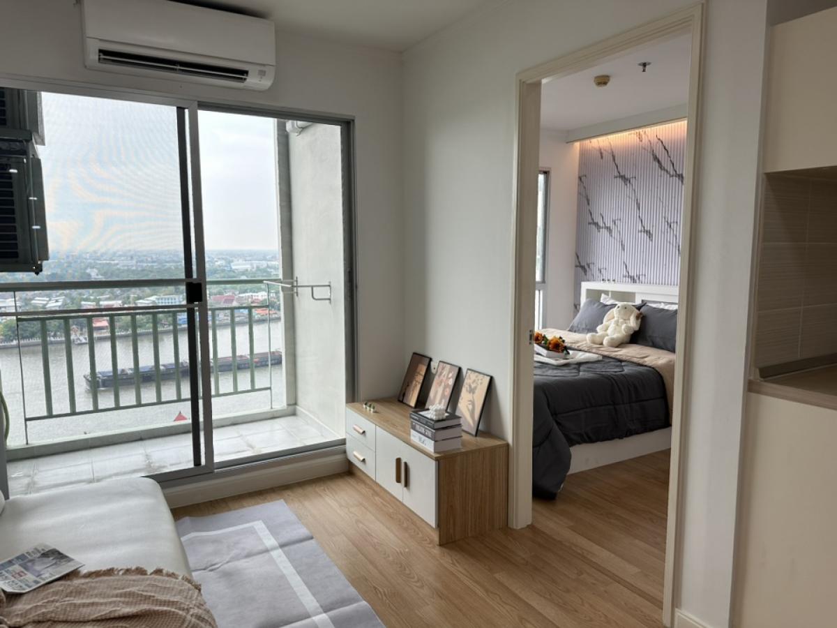 For SaleCondoRattanathibet, Sanambinna : Open for reservations: Condo with Chao Phraya River view, high floor, beautiful view, Lumpini Ville Phibunsongkram-Riverview, 21st floor, 28.19 sq m, 1 bedroom, 1 bathroom, 1.89 million. If interested, contact Mr. Ang Ang 088-6295479