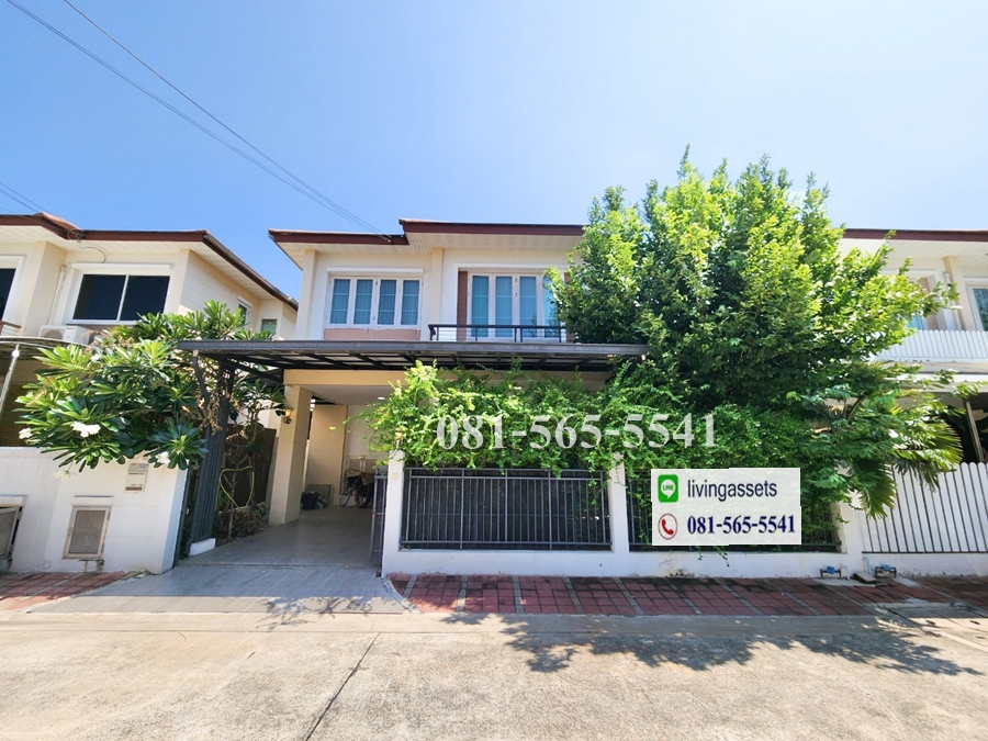 For SaleHouseRama5, Ratchapruek, Bangkruai : Twin house for sale, Ratirom Fifth, Ratchaphruek-Pinklao, Soi Suan Phak, Bang Kruai, Nonthaburi.