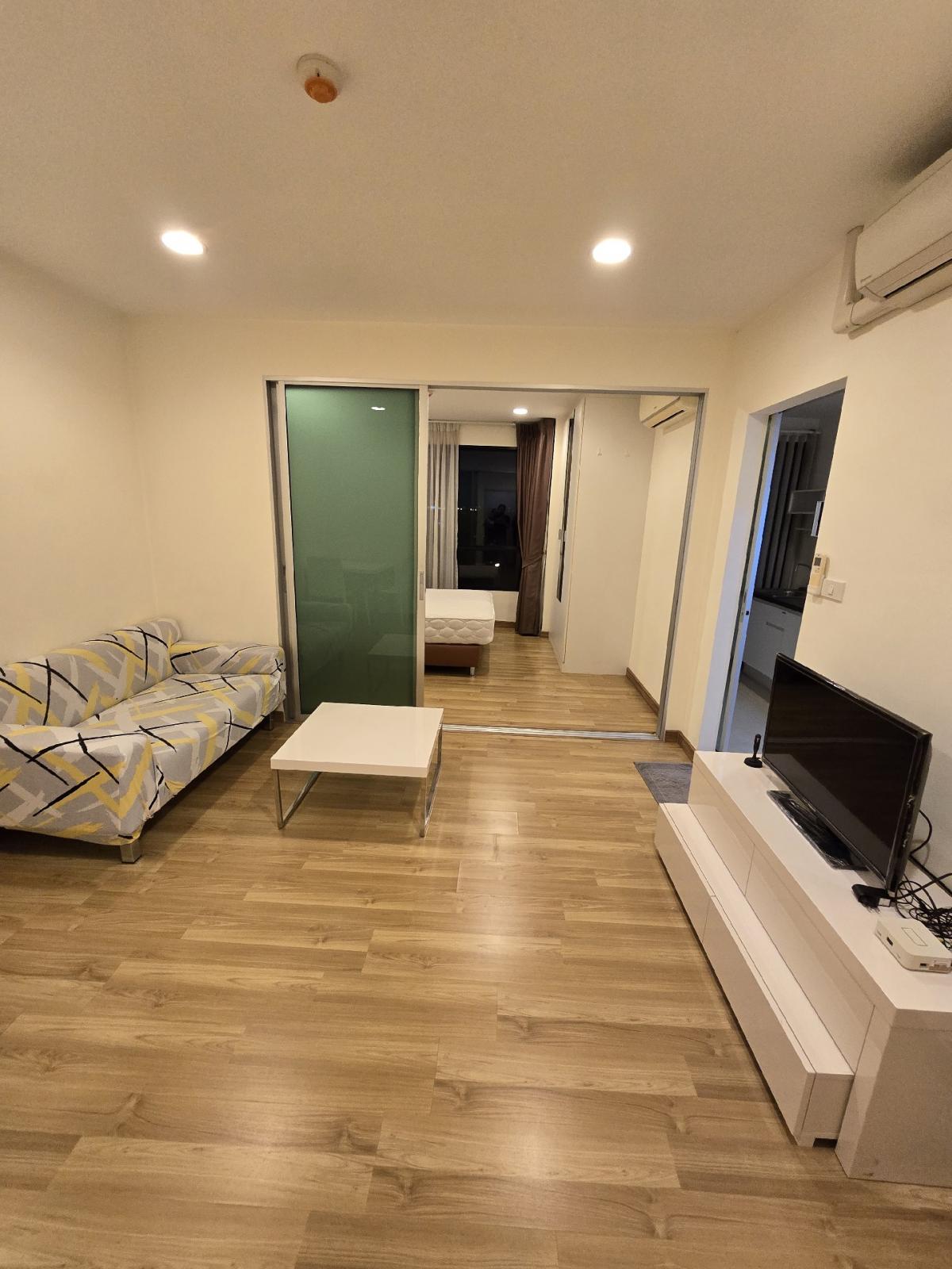 For RentCondoKaset Nawamin,Ladplakao : Condo Premio Prime Kaset-Nawamin, 1 bedroom, 1 bathroom, 1 living room, size 34 sq m., price 9000 / month, has 2 air conditioners, separate bedrooms, room size, area 33.62 sq m, Building A, 4th floor.