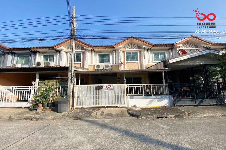 For SaleTownhouseRattanathibet, Sanambinna : 2-story townhouse for sale, Pruksa Ville 15, Rattanathibet Soi 4, Rattanathibet Road.