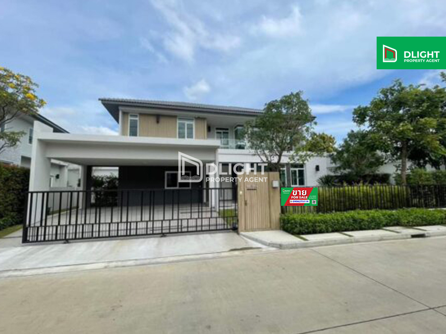 For SaleHouseRama5, Ratchapruek, Bangkruai : For sale/rent, 2-story detached house, Manthana Westgate, 122 sq m, 286 sq m, 4 bedrooms, 5 bathrooms, selling for 24.9 million baht, renting 120,000 baht per month, corner plot.