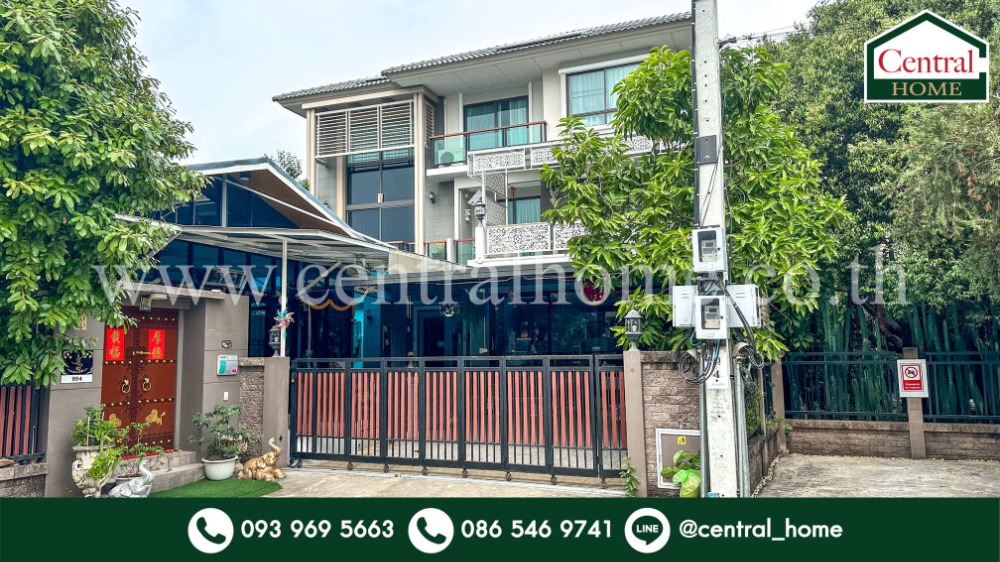 For SaleHouseVipawadee, Don Mueang, Lak Si : 3-storey detached house, Phatsar Songprapa, Don Mueang, Luxury Built in, end unit, ready to move in