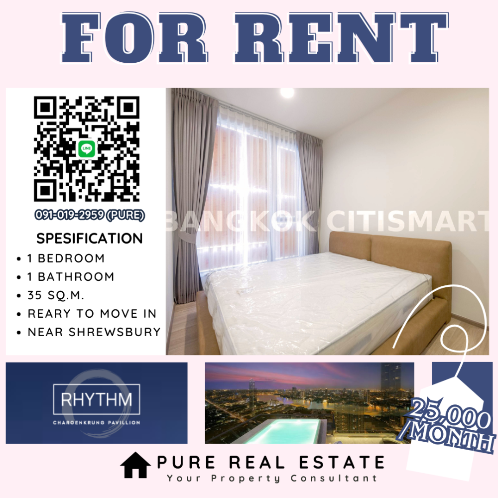 For RentCondoSathorn, Narathiwat : 🔥Rent🔥 RHYTHM Charoenkrung Pavillio