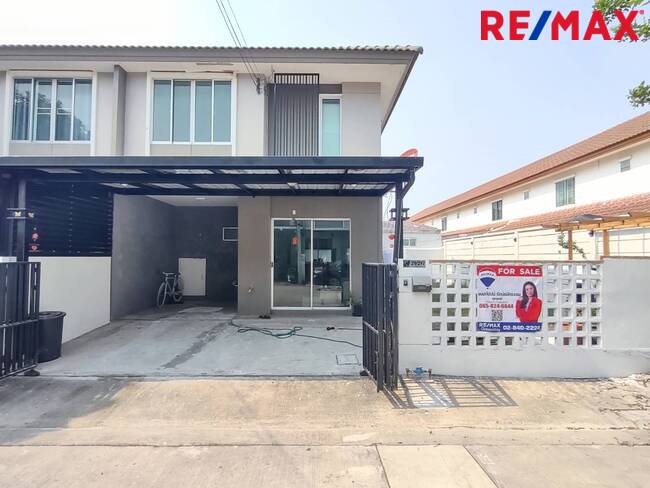 For SaleTownhouseNawamin, Ramindra : 2-story townhome for sale, Pruksa Ville 64 Sai Mai, behind the corner of BTS Khu Khot Green Line, 32.2 sq m.