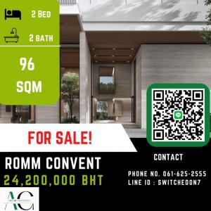 For SaleCondoSilom, Saladaeng, Bangrak : *Best Deal* Romm Convent | 2 Bed 96sqm | 061-625-2555