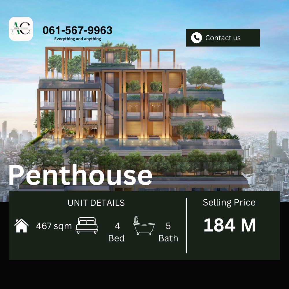 ขายคอนโดสีลม ศาลาแดง บางรัก : *PENTHOUSE BIGGEST UNIT* Romm Convent | 061-567-9963