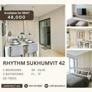 ให้เช่าคอนโดสุขุมวิท อโศก ทองหล่อ : RHYTHM Sukhumvit 42 for rent 48k 064-274-8883