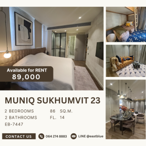 For RentCondoSukhumvit, Asoke, Thonglor : Muniq Sukhumvit 23 for rent 89k update 18 apr 064-274-8883