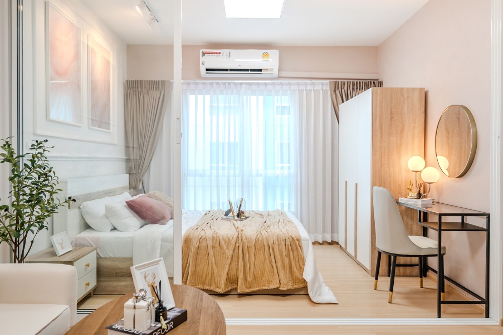 For SaleCondoPinklao, Charansanitwong : For sale: renovated room UNIO Charan 3 (1 bedroom partition) 28 sq m, Building E, 3rd floor, new furniture, everything as shown in the picture, near MRT Tha Phra