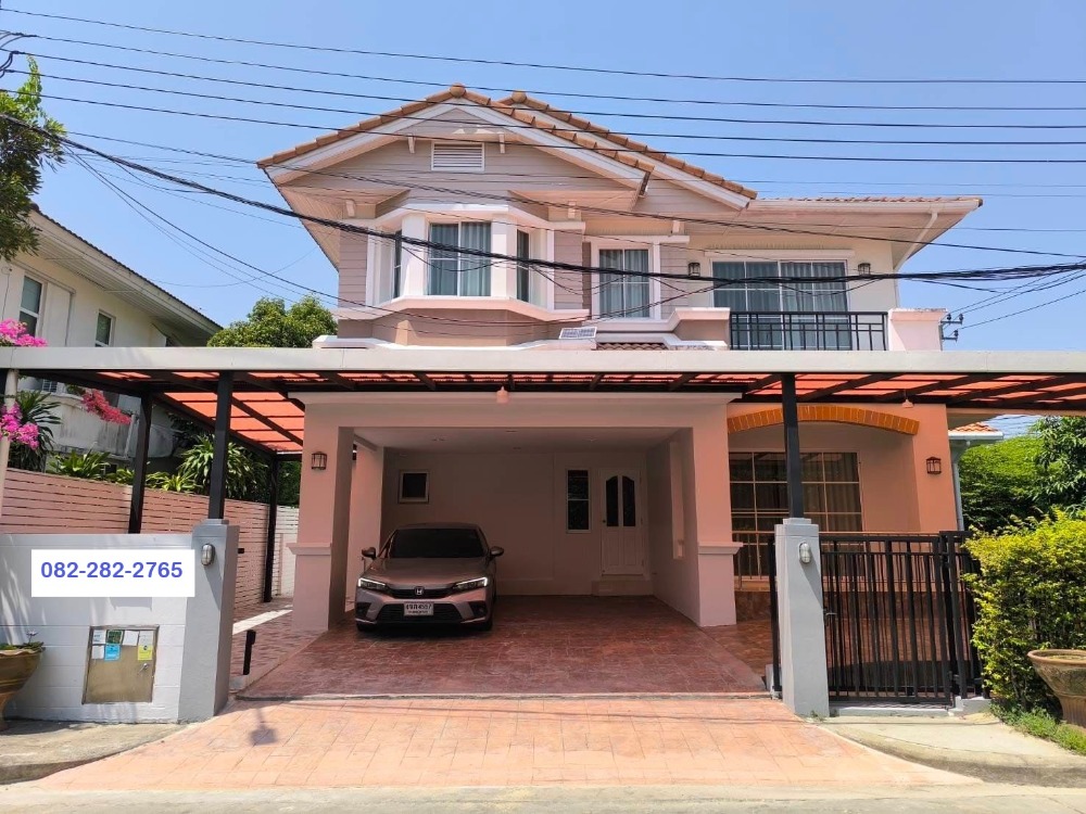 For SaleHouseRama5, Ratchapruek, Bangkruai : Corner house, 79 sq m, 3 bedrooms, 3 bathrooms, 2-story detached house, Manthana Pinklao, Rama 5.