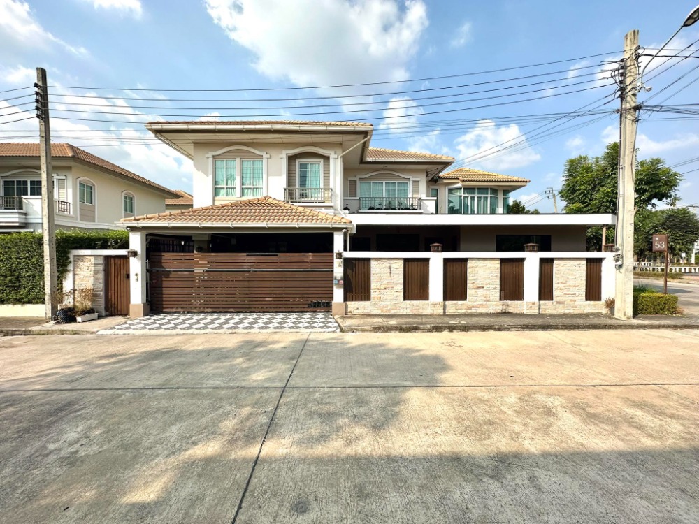 For SaleHouseNawamin, Ramindra : Single house for sale Passorn 19 Watcharaphon-Wongwaen, corner house