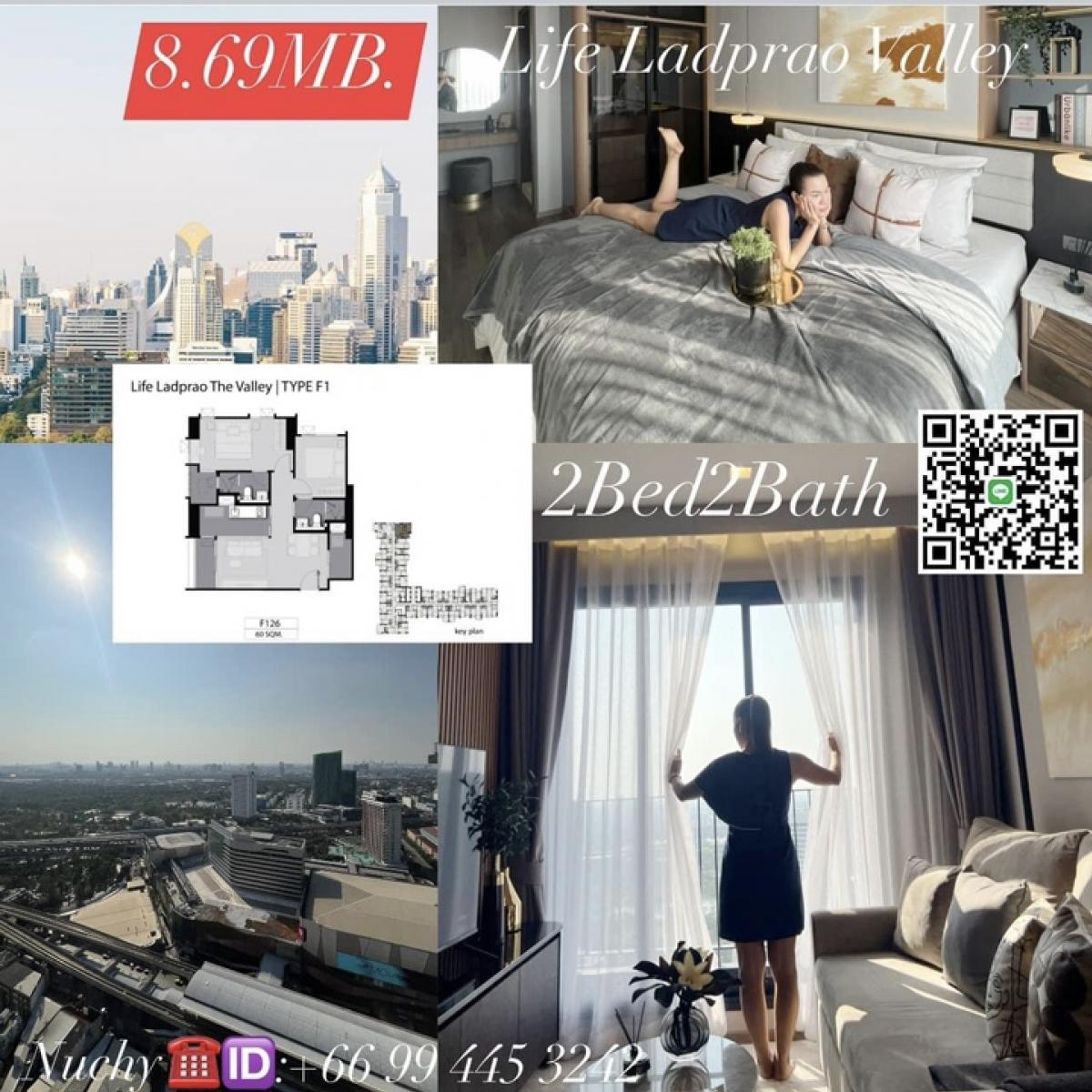 For SaleCondoLadprao, Central Ladprao : 📍Urgent, very cheap, Life Ladprao Valley, huge discount ❌ from 10,686,000 baht ❌✅ Only 8,690,000 baht left 👉Condo next to Central Ladprao 👉next to BTS 5 Ladprao intersection