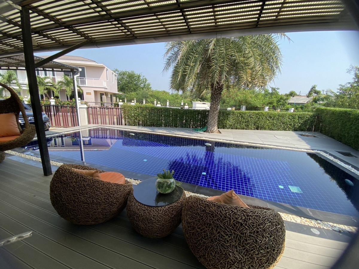 For SaleHouseHuahin, Prachuap Khiri Khan, Pran Buri : Pool villa for sale 3 bedrooms 3 bathrooms 1 living room with nice decoration and furniture only 8.9 MB.