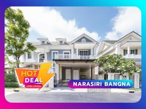 For RentHouseBangna, Bearing, Lasalle : Narasiri Bangna with 2 Storey Single House of Georgia plot and Brand New House