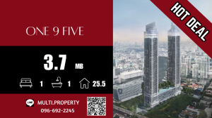 For SaleCondoRama9, Petchburi, RCA : 🔥🔥 HOT 🔥🔥 Very good price!!! ONE 9 FIVE 25.5 sq.m., beautiful position, good price, stock for sale in every project throughout Bangkok. 📲 LINE : multi.property / TEL : 096-692-2245