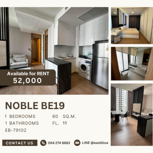 ให้เช่าคอนโดสุขุมวิท อโศก ทองหล่อ : Noble BE19 for rent 52k update 1 may 064-274-8883