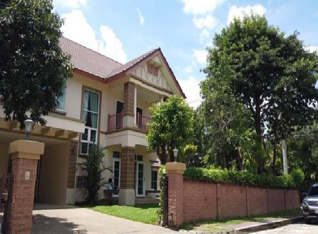 For RentHouseRama5, Ratchapruek, Bangkruai : For Rent, 2-story detached house for rent, Sammakorn Rama 5 project, next to the main road, Nakhon In, very beautiful house, newly renovated / some furniture / 3 air conditioners / residential only. No pets allowed