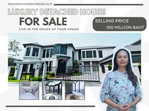 For SaleHousePattanakan, Srinakarin : Luxury 2-storey detached house for sale, 687 square meters, Narasiri Krungthep Kreetha, Hua Mak Subdistrict, Bang Kapi District, Bangkok