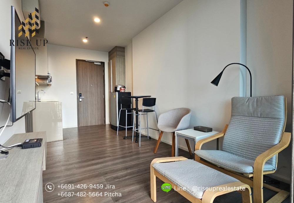 For RentCondoOnnut, Udomsuk : For rent 🔥 Whizdom Essence Sukhumvit，1bed 1bath , 34 sq. m. , 22,000 Baht/Month