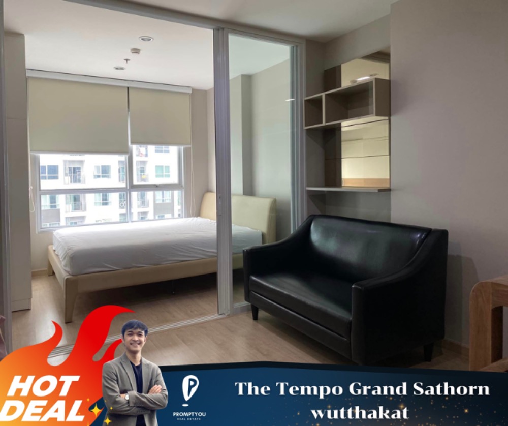 For RentCondoThaphra, Talat Phlu, Wutthakat : For rent 🔥The Tempo Grand Sathorn wutthakat 🔥 Fully furnished, pool view, ready to move in // For more information, contact LineID:0854612454