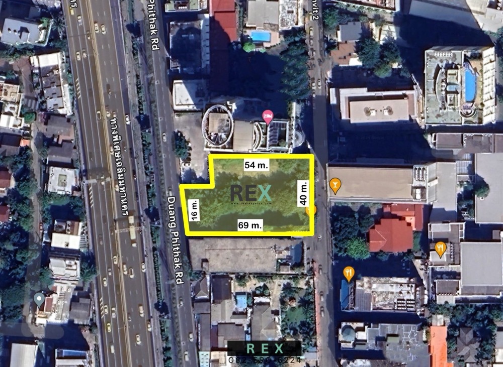 For SaleLandSukhumvit, Asoke, Thonglor : Empty land for sale 1 rai 1 ngan 85.5 sq m to build a hotel, apartment, office building, close to BTS Ploenchit 500 meters.