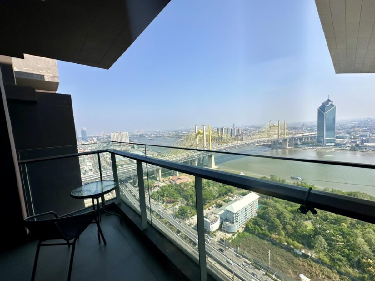 For SaleCondoRama3 (Riverside),Satupadit : River View, river view, 30th+ floor, good direction, south+east, wind on the balcony all day, position B1