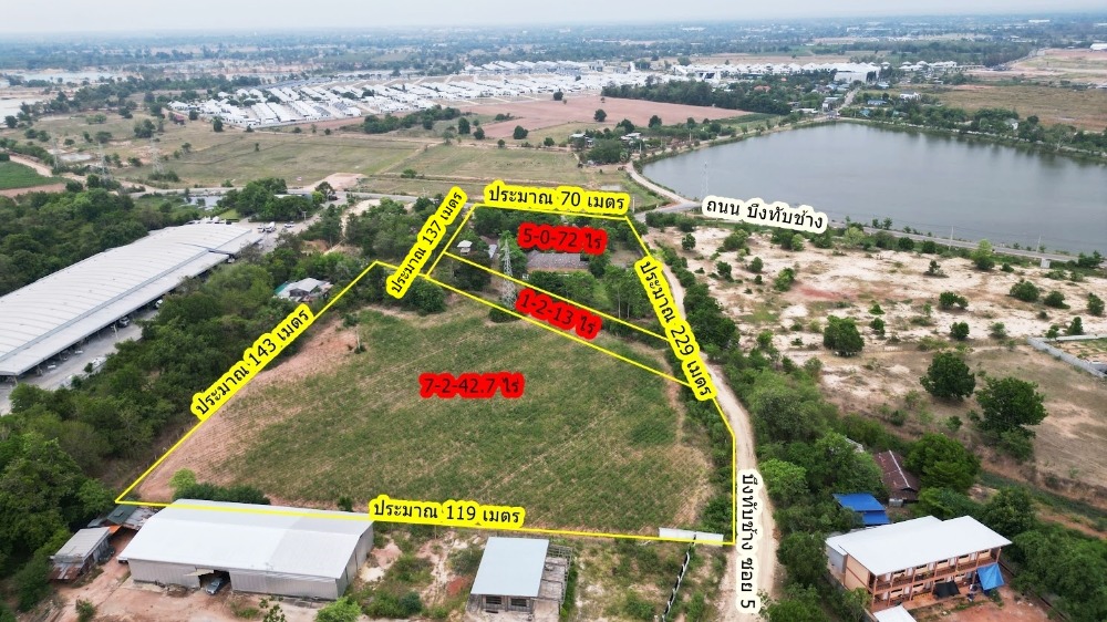 For SaleLandKorat Nakhon Ratchasima : Beautiful plot of land for sale Next to Bueng Thap Chang Road (near Bueng Thap Chang Reservoir) located in the midst of a community area and connects many roads (TFP-60023)