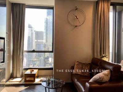 For RentCondoSukhumvit, Asoke, Thonglor : Condo for rent, Japanese style 1 bedroom, The Esse Sukhumvit 36, 43 sq m., high floor close to BTS Thonglor.