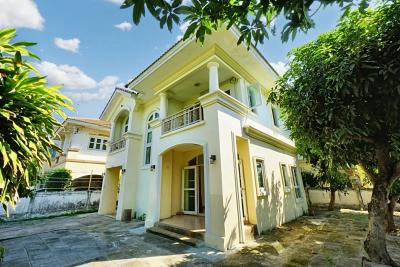 For RentHouseMin Buri, Romklao : Single house for rent, Passorn 10, The Prestige Suwinthawong, 160 sq m., 100 sq w, 3 bedrooms, 3 bathrooms, excellent condition.