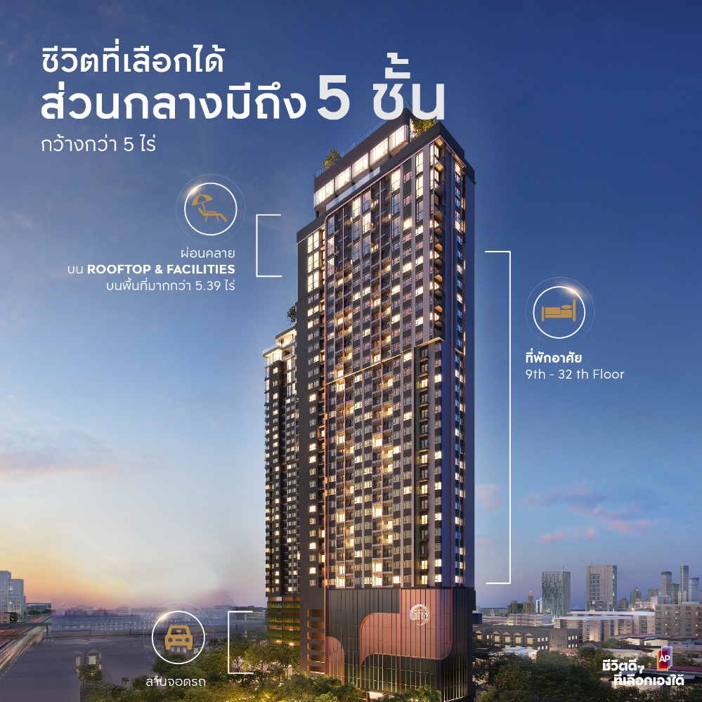 For SaleCondoKhlongtoei, Kluaynamthai : New condo near MRT, very cheap down payment sale, LIFE RAMA 4 - ASOKE new 1 bedroom, large common area, 5 rai, special price starting at 3.54 million baht, sales department call 0891676755