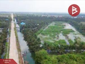 For SaleLandMahachai Samut Sakhon : Empty land for sale, area 16 rai, Ban Phaeo, Samut Sakhon