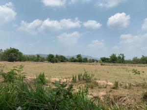 For SaleLandSaraburi : Empty land for sale, 25 rai, next to black road, wide frontage, has title deed.