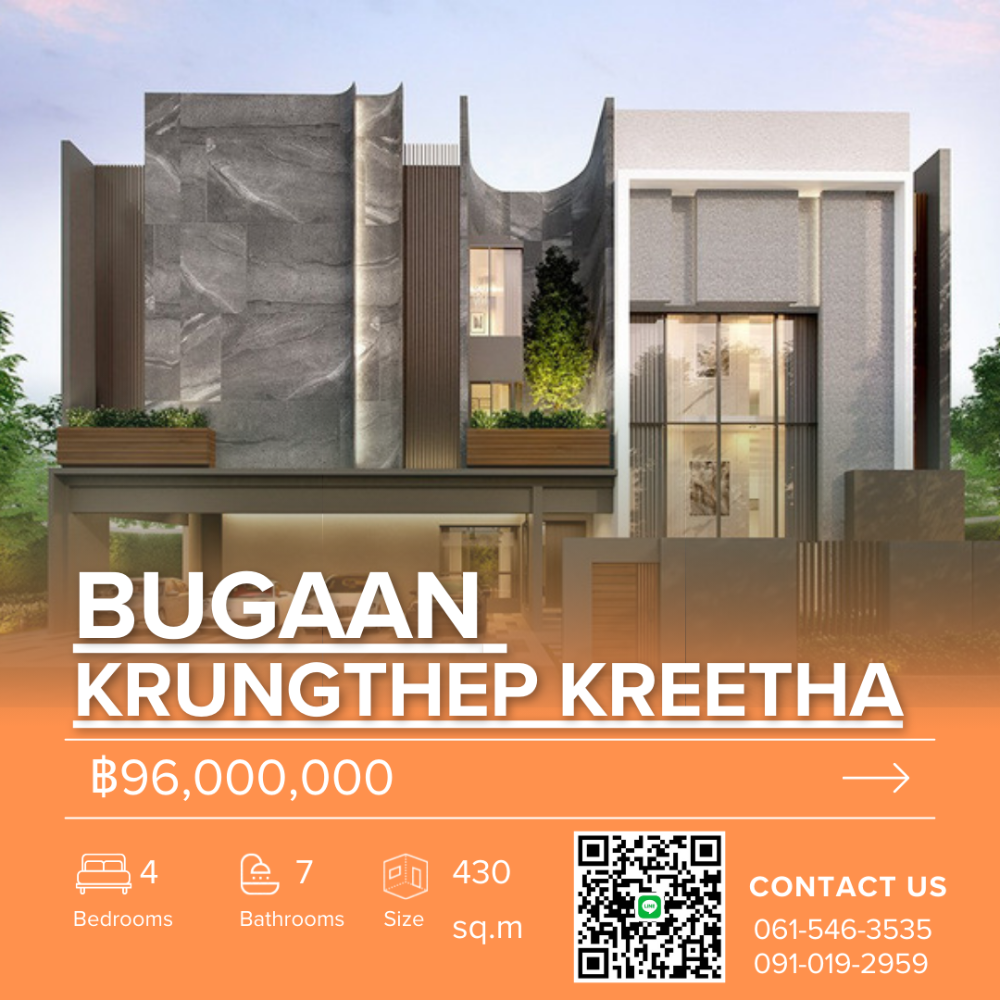 For SaleHousePattanakan, Srinakarin : 🔥SUPER RARE 🔥📍 Bugaan Krungthep Kreetha l Bugaan Krungthep Kreetha 📍3-storey detached luxury house