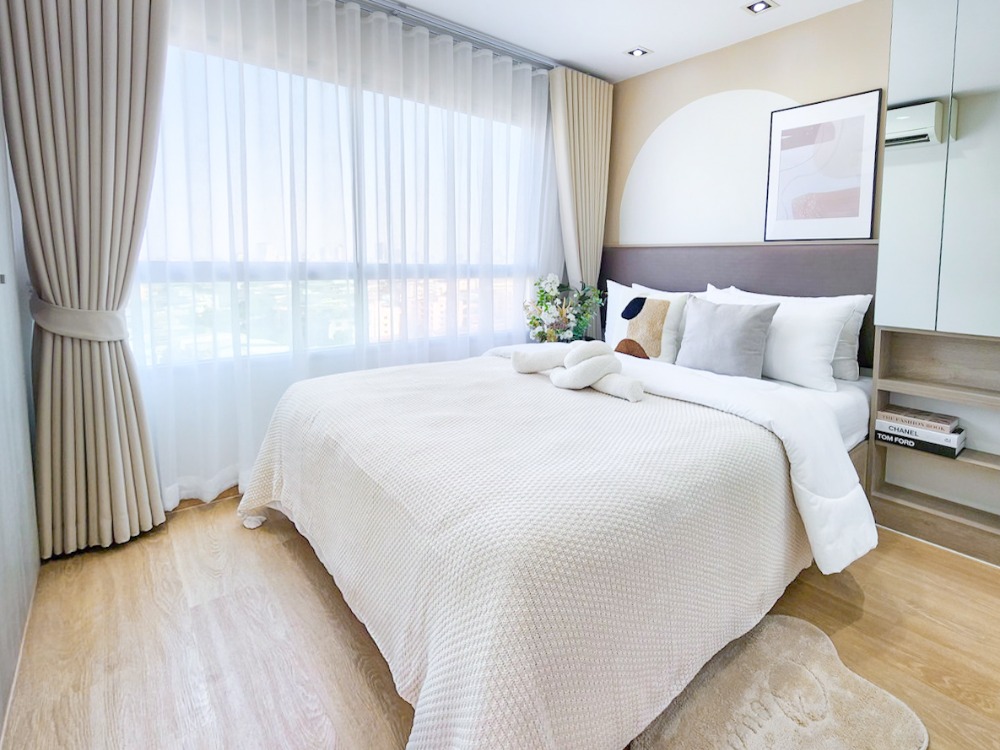 For SaleCondoNawamin, Ramindra : (Room) White like this, can you handle it? With a beautiful room, white, open, airy, good view, you can fully recover here #Nawamin Zone #Near The Mall Bangkapi Beautiful room, ready to move in