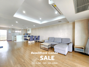 For SaleCondoCha-am Phetchaburi : Seaside condo for sale, Cha-am, Phetchaburi, full sea view. The living room balcony and bedroom balcony