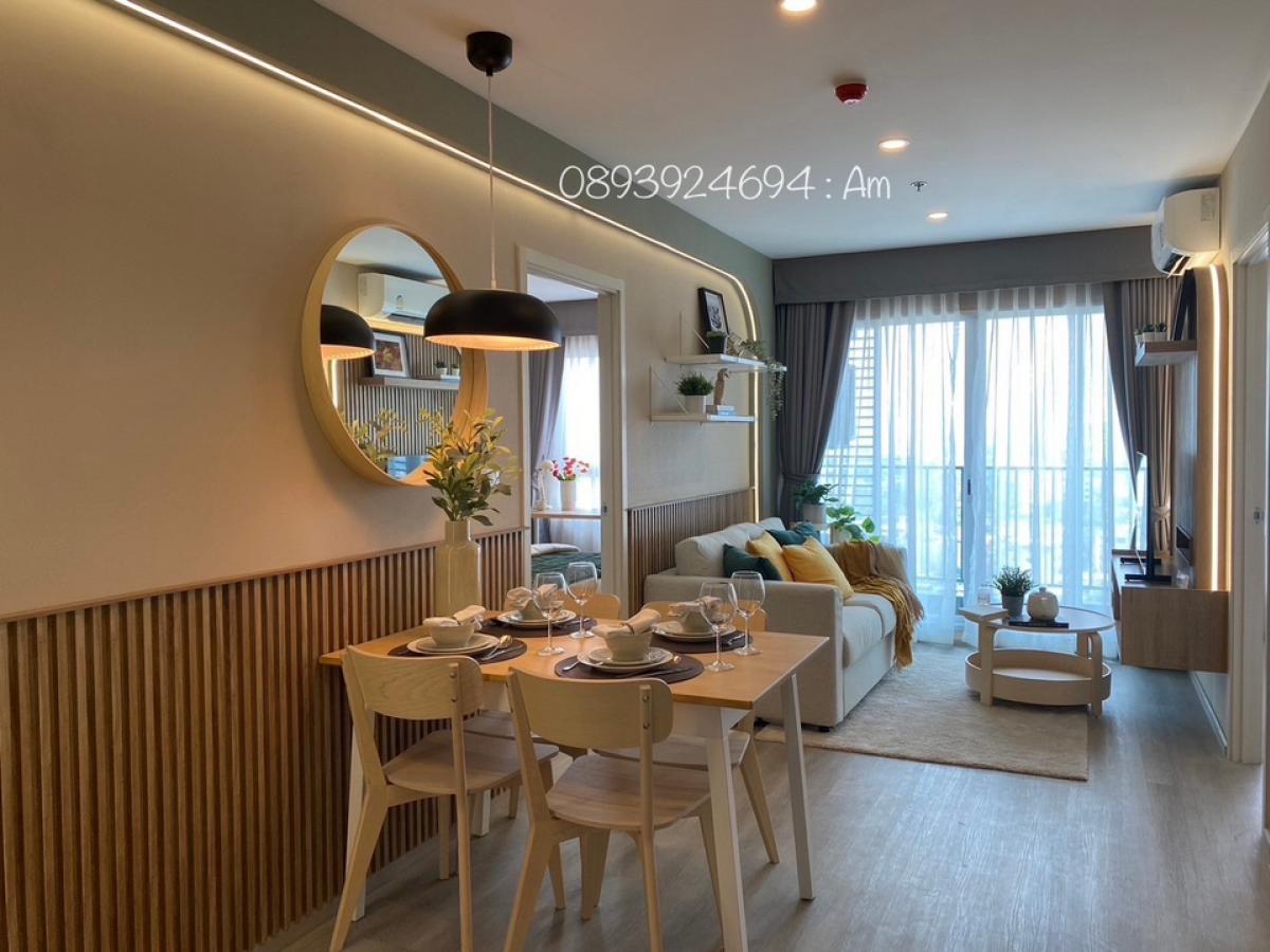 For SaleCondoThaphra, Talat Phlu, Wutthakat : 2 bedrooms, fully furnished, 58 sq m., just bring your bags and move in, only 5.29 million baht (free + mortgage 0.01 % + can borrow 💯 %).