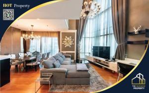 For RentCondoSukhumvit, Asoke, Thonglor : For rent Bright Sukhumvit 24, luxury condo in the heart of Phrom Phong, Duplex style, 3 bedrooms, 3 bathrooms, high floor, fully furnished, near BTS Phrom Phong.